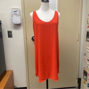 Loft Slip Dress lined sleeveless orange Size Small